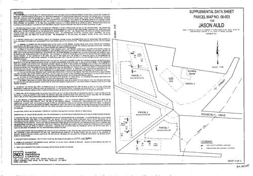 Click to see Parcel Map Book 20, pg. 105 (2010) of Nevada County Recorders Parcel Maps Book 20