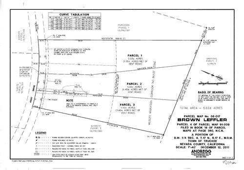 Click to see Parcel Map Book 21, pg. 13 (2012) of Nevada County Recorders Parcel Maps Book 21