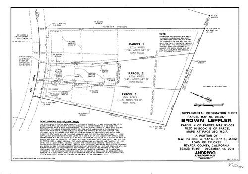 Click to see Parcel Map Book 21, pg. 13 (2012) of Nevada County Recorders Parcel Maps Book 21