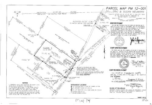 Click to see Parcel Map Book 21, pg. 14 (2012) of Nevada County Recorders Parcel Maps Book 21