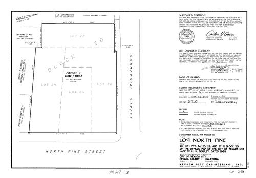 Click to see Parcel Map Book 21, pg. 16 (2013) of Nevada County Recorders Parcel Maps Book 21