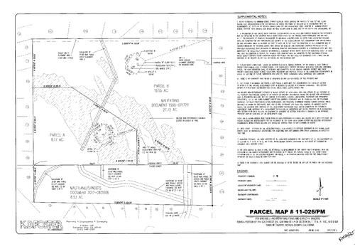 Click to see Parcel Map Book 21, pg. 25 (2013) of Nevada County Recorders Parcel Maps Book 21