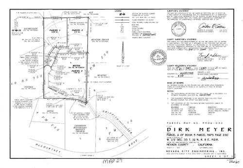 Click to see Parcel Map Book 21, pg. 27 (2014) of Nevada County Recorders Parcel Maps Book 21