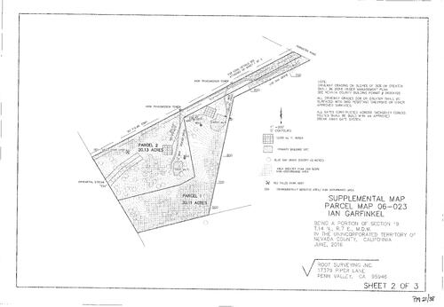 Click to see Parcel Map Book 21, pg. 38 (2016) of Nevada County Recorders Parcel Maps Book 21