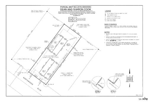Click to see Parcel Map Book 21, pg. 43 (2016) of Nevada County Recorders Parcel Maps Book 21