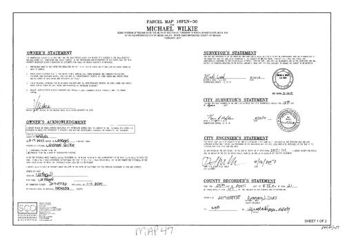 Click to see Parcel Map Book 21, pg. 47 of Nevada County Recorders Parcel Maps Book 21