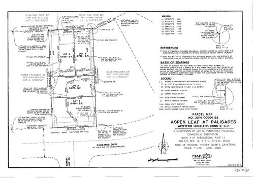 Click to see Parcel Map Book 21, pg. 067, 2020 of Nevada County Recorders Parcel Maps Book 21