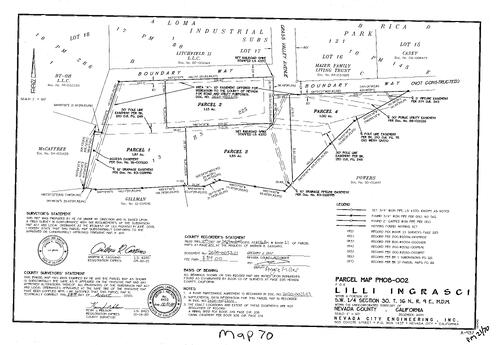 Click to see Parcel Map Book 21, pg. 070, 2020 of Nevada County Recorders Parcel Maps Book 21