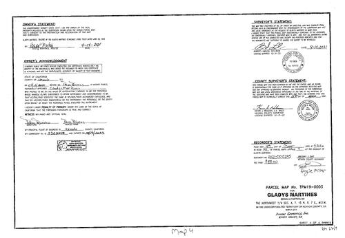 Click to see Parcel Map Book 22, pg. 004 (2021) of Nevada County Recorders Parcel Maps Book 22