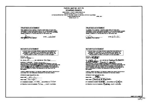 Click to see Parcel Map Book 22, pg. 006 (2021) of Nevada County Recorders Parcel Maps Book 22