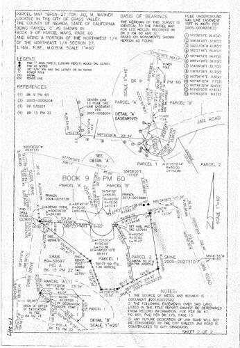 Click to see Parcel Map Book 22, pg. 007 (2021) of Nevada County Recorders Parcel Maps Book 22