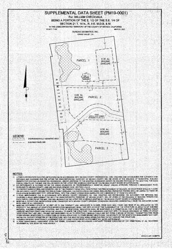 Click to see Parcel Map Book 22, pg. 008 (2021) of Nevada County Recorders Parcel Maps Book 22