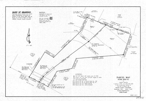 Click to see Parcel Map Book 22-015 (2022) of Nevada County Recorders Parcel Maps Book 22