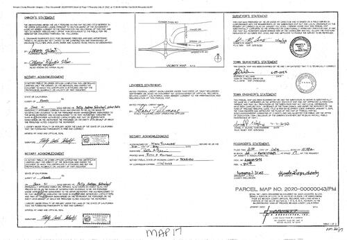 Click to see Parcel Map Book 22, pg. 17 (2022) of Nevada County Recorders Parcel Maps Book 22