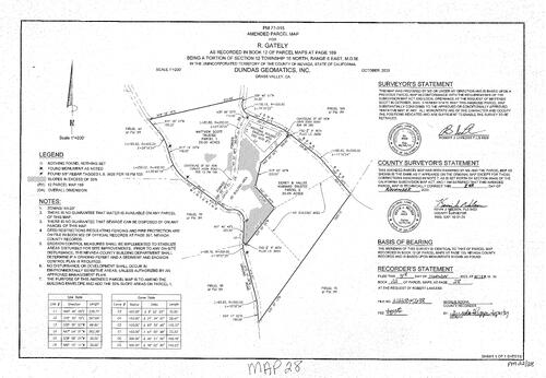Click to see Parcel Map Book 22, pg. 28 of Nevada County Recorders Parcel Maps Book 22