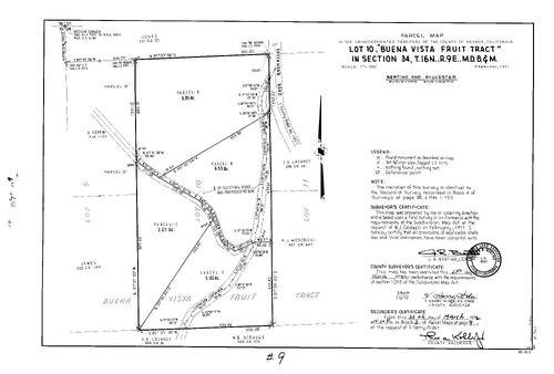 Click to see Parcel Map Book 3, pg. 9 (1972) of Nevada County Recorders Parcel Maps Book 3