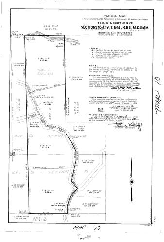 Click to see Parcel Map Book 3, pg. 10 (1972) of Nevada County Recorders Parcel Maps Book 3
