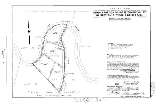 Click to see Parcel Map Book 3, pg. 34 (1972) of Nevada County Recorders Parcel Maps Book 3