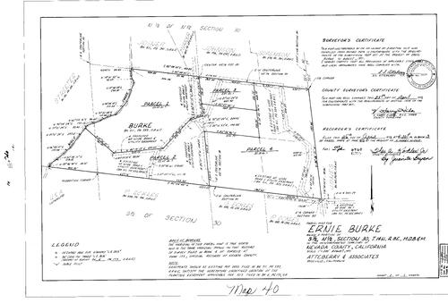Click to see Parcel Map Book 3, pg. 40 (1972) of Nevada County Recorders Parcel Maps Book 3