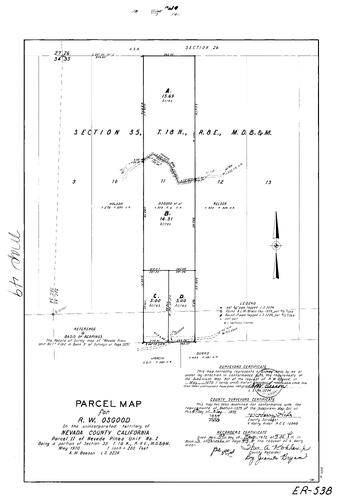Click to see Parcel Map Book 3, pg. 49 (1972) of Nevada County Recorders Parcel Maps Book 3