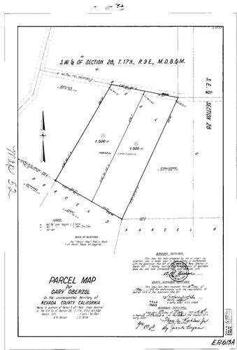 Click to see Parcel Map Book 3, pg. 52 (1972) of Nevada County Recorders Parcel Maps Book 3