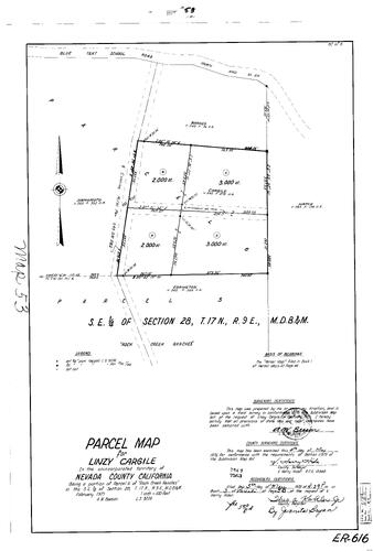 Click to see Parcel Map Book 3, pg. 53 (1972) of Nevada County Recorders Parcel Maps Book 3