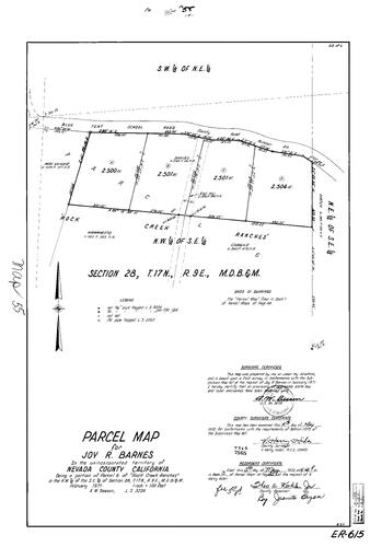 Click to see Parcel Map Book 3, pg. 55 (1972) of Nevada County Recorders Parcel Maps Book 3