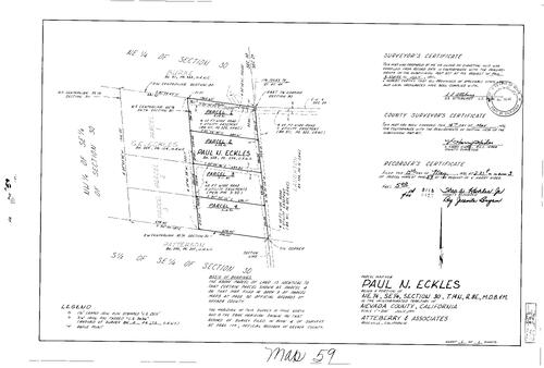 Click to see Parcel Map Book 3, pg. 59 (1972) of Nevada County Recorders Parcel Maps Book 3