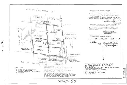 Click to see Parcel Map Book 3, pg. 60 (1972) of Nevada County Recorders Parcel Maps Book 3