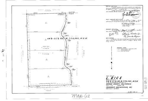 Click to see Parcel Map Book 3, pg. 62 (1972) of Nevada County Recorders Parcel Maps Book 3