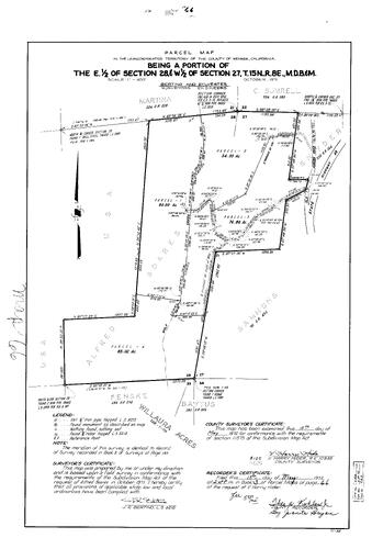 Click to see Parcel Map Book 3, pg. 66 (1972) of Nevada County Recorders Parcel Maps Book 3
