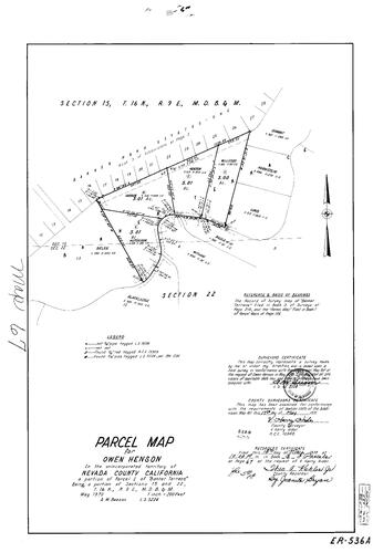 Click to see Parcel Map Book 3, pg. 67 (1972) of Nevada County Recorders Parcel Maps Book 3