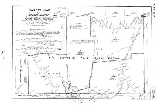 Click to see Parcel Map Book 3, pg. 73 (1972) of Nevada County Recorders Parcel Maps Book 3