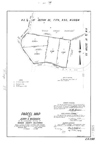 Click to see Parcel Map Book 3, pg. 85 (1972) of Nevada County Recorders Parcel Maps Book 3