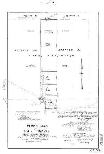 Click to see Parcel Map Book 3, pg. 87 (1972) of Nevada County Recorders Parcel Maps Book 3