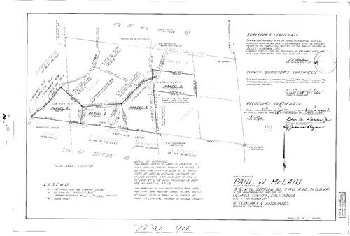 Click to see Parcel Map Book 3, pg. 94 (1972) of Nevada County Recorders Parcel Maps Book 3