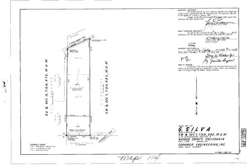 Click to see Parcel Map Book 3, pg. 114 (1972) of Nevada County Recorders Parcel Maps Book 3