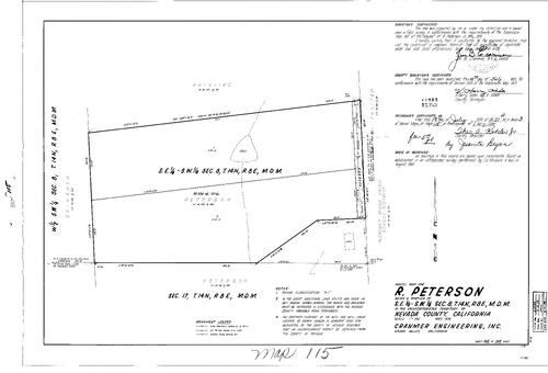 Click to see Parcel Map Book 3, pg. 115 (1972) of Nevada County Recorders Parcel Maps Book 3