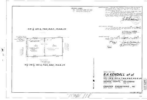 Click to see Parcel Map Book 3, pg. 118 (1972) of Nevada County Recorders Parcel Maps Book 3