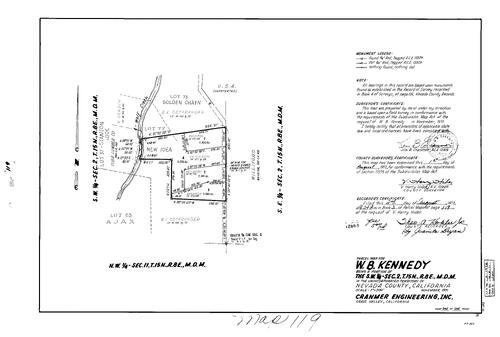 Click to see Parcel Map Book 3, pg. 119 (1972) of Nevada County Recorders Parcel Maps Book 3