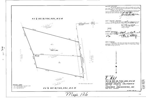 Click to see Parcel Map Book 3, pg. 126 (1972) of Nevada County Recorders Parcel Maps Book 3