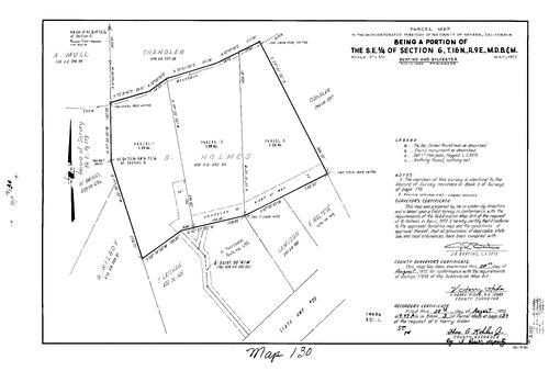 Click to see Parcel Map Book 3, pg. 130 (1972) of Nevada County Recorders Parcel Maps Book 3