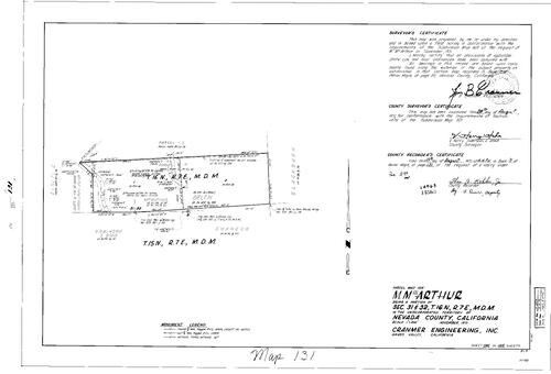 Click to see Parcel Map Book 3, pg. 131 (1972) of Nevada County Recorders Parcel Maps Book 3