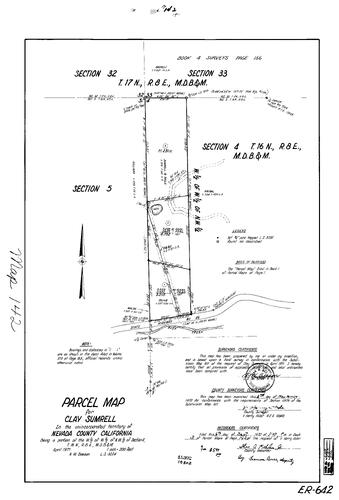Click to see Parcel Map Book 3, pg. 142 (1972) of Nevada County Recorders Parcel Maps Book 3