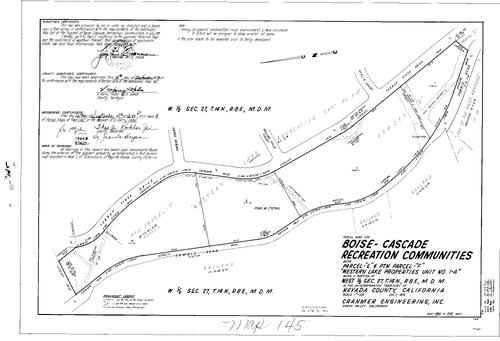 Click to see Parcel Map Book 3, pg. 145 (1972) of Nevada County Recorders Parcel Maps Book 3