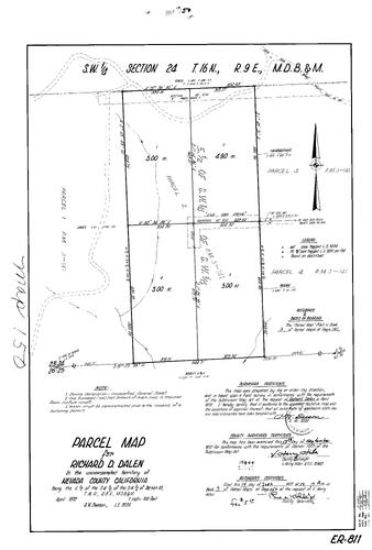 Click to see Parcel Map Book 3, pg. 150 (1972) of Nevada County Recorders Parcel Maps Book 3