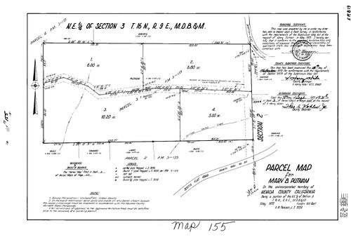 Click to see Parcel Map Book 3, pg. 155 (1972) of Nevada County Recorders Parcel Maps Book 3
