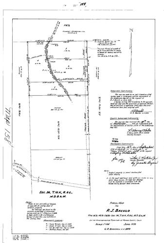 Click to see Parcel Map Book 3, pg. 158 (1972) of Nevada County Recorders Parcel Maps Book 3
