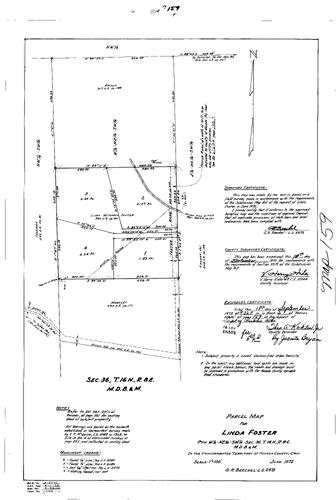 Click to see Parcel Map Book 3, pg. 159 (1972) of Nevada County Recorders Parcel Maps Book 3