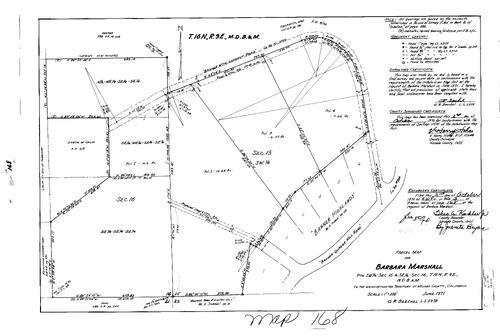 Click to see Parcel Map Book 3, pg. 168 (1972) of Nevada County Recorders Parcel Maps Book 3